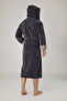 Sports Embroidered Bamboo Cotton Bathrobe with Towel Inside - 2