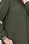Luna Hijab Dress-Khaki Belted Waist - 5