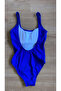 Girl Power Printed Blue Very Tight Swimsuit - 6