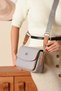 Justpolo Women's Gray 5 Compartment Adjustable Long Strap Messenger Bag Crossbody Bag Shoulder Bag - 4