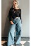 Asymmetric Transparent Lace Bluz - 2