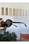 Lille Oval Black Ellipse Trend Black Model Sunglasses with Black Sun Accessories 58 18 145 - 4