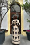 Ethnic Patterned Viscose Long Sleeve Cream Dress - 7