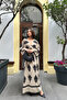 Ethnic Patterned Viscose Long Sleeve Cream Dress - 3