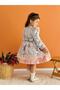 Blue Floral Vintage Baby Girl Dress, Birthday, Photo Shoot Dress, Suitable for 0-13 Years Old - 5