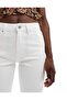 Modena White High Waist Lycra Stretchy Mom Jeans - 2