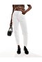 Modena White High Waist Lycra Stretchy Mom Jeans - 4
