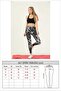 Women's Leggings High Waist Double Pocket Black - White Marble Patterned Digital 1058 - 7