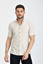 Men's Short Sleeve Summer Slim Fit Knitted Shirt 2600