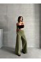 Women's Khaki Muslin Loose Cut Trousers - 4