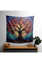 Mosaic Tree of Life Wall Covering - Ranforce Fabric, Vibrant Colors, Sublimation Printing