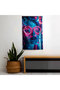 Popart Style Vintage Wall Art - Modern Lightweight Wall Drape with Vibrant Colors - 100% Cotton - 2