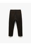 Textured Viscose Blended Chino Pocket Detailed Waist Lace up Trousers - 4