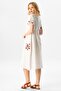 Short Sleeve Şile Cloth Angel Midi Size Summer Authentic Dress White Byz - 5