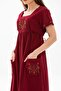 Short Sleeve Shiled Cloth Angel Midi Length Summer Authentic Dress Burgundy Brd - 5