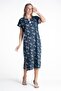 Short Sleeve Sile Cloth Printed Midi Length Summer Dress Spreader Pattern Petrol Ptrl - 5