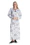 Long Sleeve Sile Cloth Printed Long Summer Dress Sycamore Pattern White Byz - 7