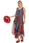Sleeveless Voile Peçvörk Long Summer Authentic Dress Cobalt Blue Sks - 6