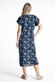 Short Sleeve Sile Cloth Printed Midi Length Summer Dress Spreader Pattern Petrol Ptrl - 2