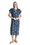 Short Sleeve Sile Cloth Printed Midi Length Summer Dress Spreader Pattern Petrol Ptrl - 7