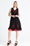 Sleeveless Voile Jülide Midi Length Summer Dress Black Syh