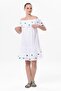 Short Sleeve Voile Lavinya Embroidery Detailed Short Summer Authentic Dress White Byz - 4
