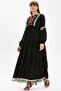 Long Sleeve Sheil Cloth Chastity Long Hijab Dress Black Syh - 3