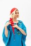 Short Sleeve Şile Cloth Gülseren Long Summer Authentic Dress Turquoise Trkz - 6