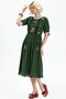 Short Sleeve Şile Cloth Asiye Midi Length Summer Dress Green Ysl - 4