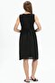 Sleeveless Şile Cloth – Turquoise Short Summer Dress - Black Syh - 2