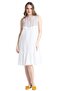 Sleeveless Şile Fabric Ilgaz Midi Length Summer Dress White Byz - 7