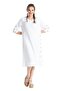 Truvakar Sleeve Izel Midi Length Summer Muslin Dress White Byz - 7
