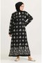 Long Sleeve Cotton Stone Print Crispy Pattern Summer Ethnic Dress Black Syh - 6