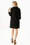 Three-Quarter Sleeve Shirt Collar Embroidery Detailed Short Summer Muslin Dress Black Black - 3
