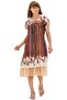 Short Sleeve Voile Laurel Midi Length Summer Authentic Dress Cream 6090 - 5