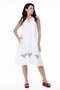Sleeveless Şile Fabric Mehtap Midi Length Summer Dress White Byz