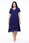 Short Sleeve Voile Moonlight Embroidery Detailed Midi Length Summer Authentic Dress Purple Purple - 4
