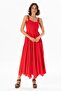 Strappy Voile Emel Long Summer Dress Red Krmz
