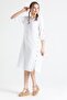 Truvakar Sleeve Izel Midi Length Summer Muslin Dress White Byz - 5