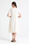 Short Sleeve Şile Fabric Lalezar Embroidered Midi Length Summer Dress Cream Krm - 2