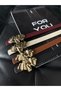 4-Piece Design Buckle Women's Belt, Jacket Belt, Shirt Belt, Dress Belt - 3