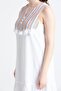 Sleeveless Şile Fabric Ilgaz Midi Length Summer Dress White Byz - 3