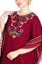 Short Sleeve Şile Cloth Gülseren Long Summer Authentic Dress Claret Red Brd - 3