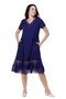 Short Sleeve Voile Moonlight Embroidery Detailed Midi Length Summer Authentic Dress Purple Purple - 8
