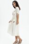 Short Sleeve Şile Bezi Asiye Midi Length Summer Dress Cream Krm - 5