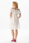 Short Sleeve Voile Lavinya Boat Neck Short Summer Dress White Byz - 2
