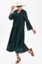 Long Sleeve Voile Şeyma Long Summer Dress Petrol Ptrl - 3
