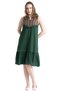 Sleeveless Şile Fabric Ilgaz Midi Length Summer Dress Green Ysl - 7