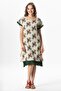 Short Sleeve Voile Laurel Midi Length Summer Authentic Dress Mimosa Cream 6233