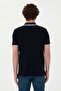 Men's Slim Fit Polo Neck Navy Blue T-Shirt 50298081 -Vr033 - 5